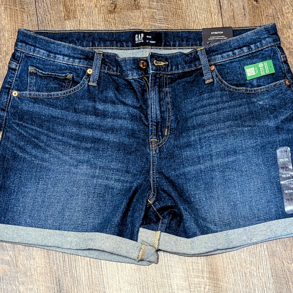 GAP Women's Dark Blue Denim Shorts